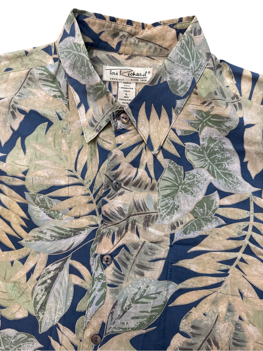 Vintage Tori Richard Floral Hawaiian Men’s Short Sleeve Button Up Shirt Large
